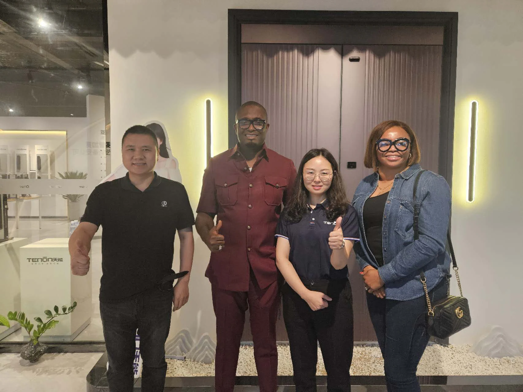 广交会|国内外客商莅临紫珺保南沙工厂,开启合作新篇章